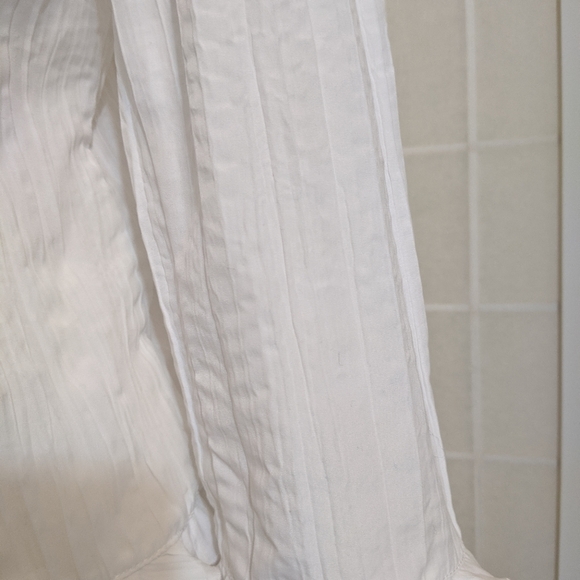 Vintage ruffled white open cardigan blazer - Picture 7 of 8